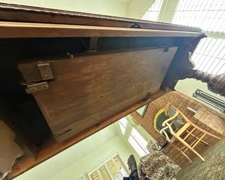 Vintage farmhouse style wooden console table