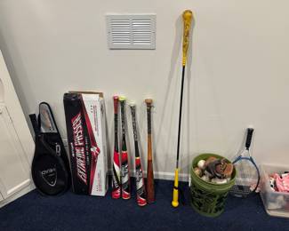 Tennis and baseball equipment