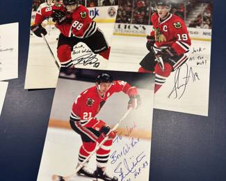 Autographed Blackhawks memorabilia