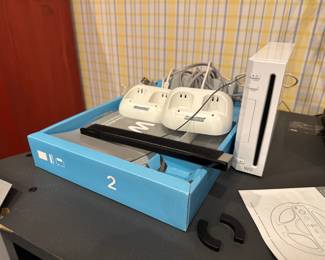 Nintendo Wii console and accessories.