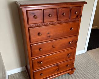 Tall boy wood dresser