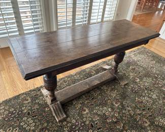 Vintage farmhouse style wooden console table
