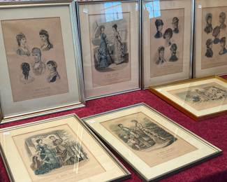 GROUP OF ANTIQUE FASHION PRINTS