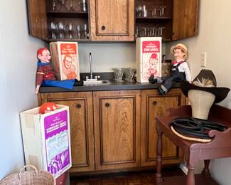 HOWDY DOODY, STAN LAUREL & MORTIMER SNERD VENTRILOQUIST DOLLS WITH ORIGINAL BOXES