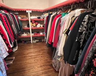                   WOMEN'S CLOTHING AND SHOES                                                           Shoes 8 1/2 narrow... Clothes small, petite, medium