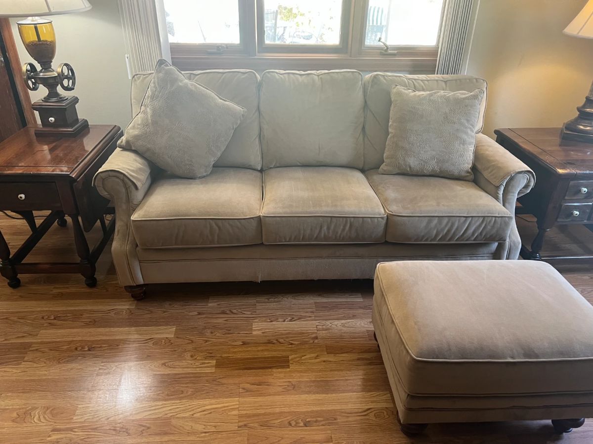 Kacey Fine Furniture. 3 piece set......sofa, oversized chair and ottoman. Buy as set - or individual pieces.