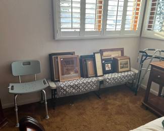 Shower chair/walkers.  Pictures/frames