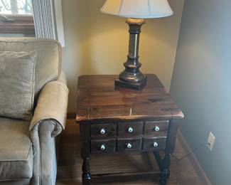Ethan Allen Table and lamp.