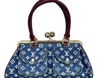 Louis Vuitton Blue Denim Hand Bag