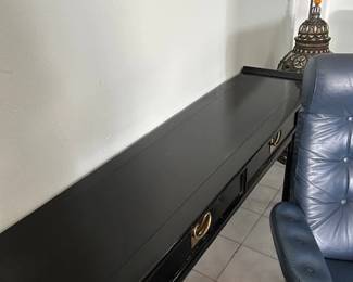 black long back of couch table