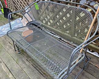 Nice swing bench that we just found the seat cushion to today!.
