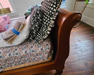 Light cherry wood sleigh bed. Full!
