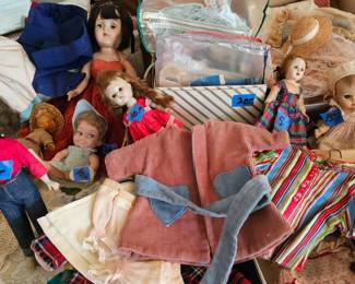 Old dolls. There is a box full of clothes as well!