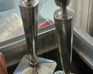 Sterling silver candle sticks.