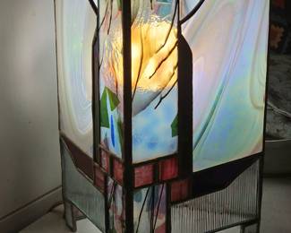 Stained glass lighting.
