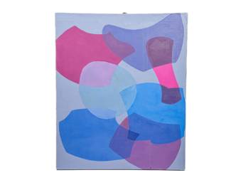 Midcentury Abstract Oil on Canvas