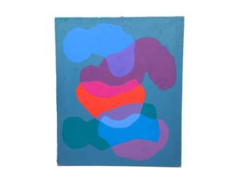 Midcentury Abstract Oil on Canvas