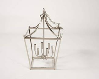 Silver Metal Lantern Light Fixture