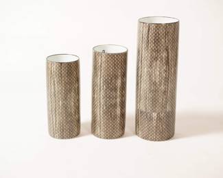 Set of 3 Ceramic Graduated Vases
