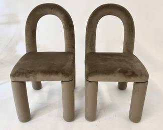 Pair of Velvet Modern Chairs