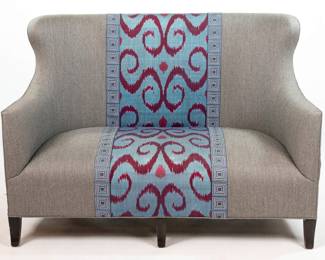 Custom Linen and Silk Setee