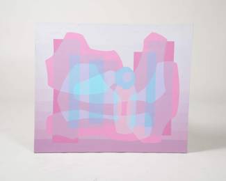 Midcentury Abstract Oil on Canvas