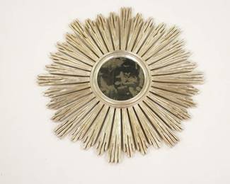 Vintage Carved Sunburst Mirror