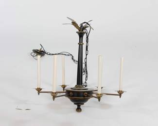 6 Arm Antique Bronze Chandelier 