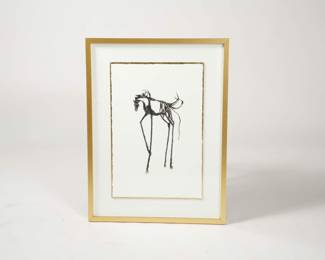 Water Color of Horse Framed