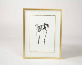 Watercolor of Horse Framed 