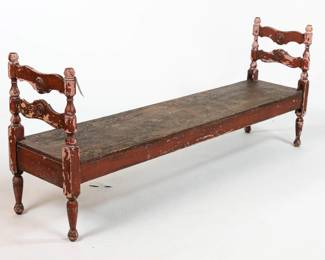 Primitive Folk Art Bench