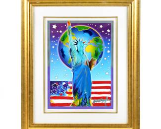 Lot 202: Peter Max Peace on Earth Mixed Media