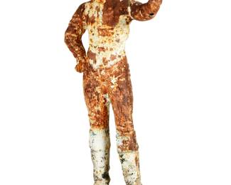 Lot 237: McKittick Foundry Cast Iron Lawn Jockey