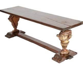 Lot 180: 18th C. Early Refectory Table