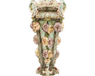 Lot 12: Austrian Porcelain Majolica Pedestal