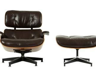 Lot 97: 1960's Eames Lounge Chair & Ottoman Herman Miller