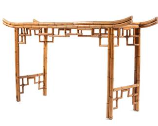 Lot 227: Mid Century Bamboo Altar Table