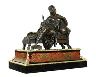 Lot 6: Francois Devaulx Reclining Cleopatra Bronze