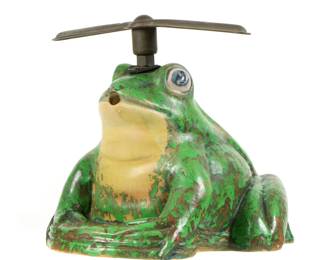 Lot 312: Weller Pottery Coppertone Frog Sprinkler