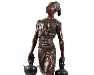 Lot 162: after Jean Didier Debubt Water Carrier Bronze