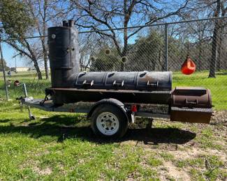 WOW! CUSTOM MAGNUM SMOKER WITH TRAILER ~ PERFECT FOR A BARBECUE COOK-OFF CONTENDER ~ **A VERY RARE OFFERING **