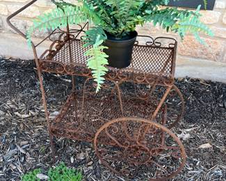 RUSTIC METAL CART