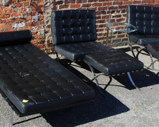 5 pc. Barcelona Chairs, Ottomans, & Day Bed plus