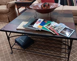 Tile top table,  WI legs