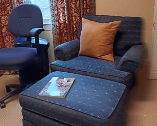 Nice chair and ottoman.