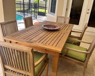 Table and eight chairs