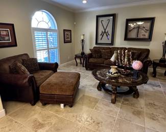 Beautiful Tuscany fabric furniture, loveseat, and sofa