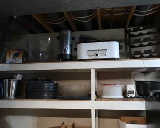 kitchen  items in  basement