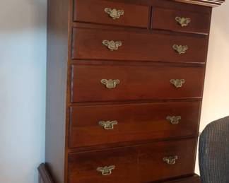 small  mahogany  high  boy chest