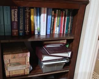 bookcase  and   books